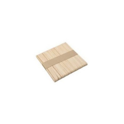 50 Espatulas madera para cera 1cm x 11.5cm