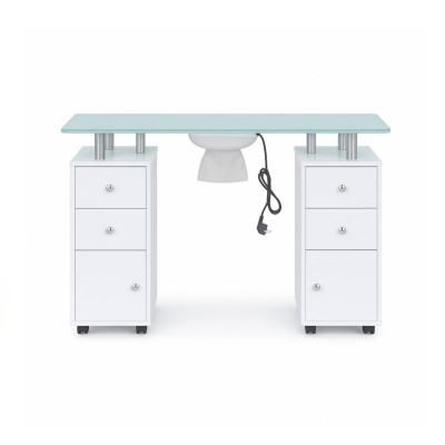 Mesa manicura con aspiradora y cajones