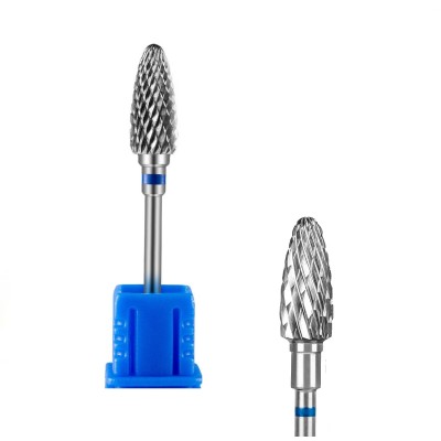 M 3/32 Flame ST AZUL Fresa de carburo para torno manicura