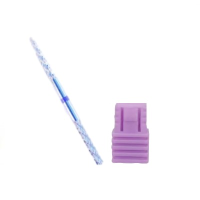 M/C 3/32 DOUBLE HEAD DNLL MORADO Fresa de carburo doble puntas para torno manicura